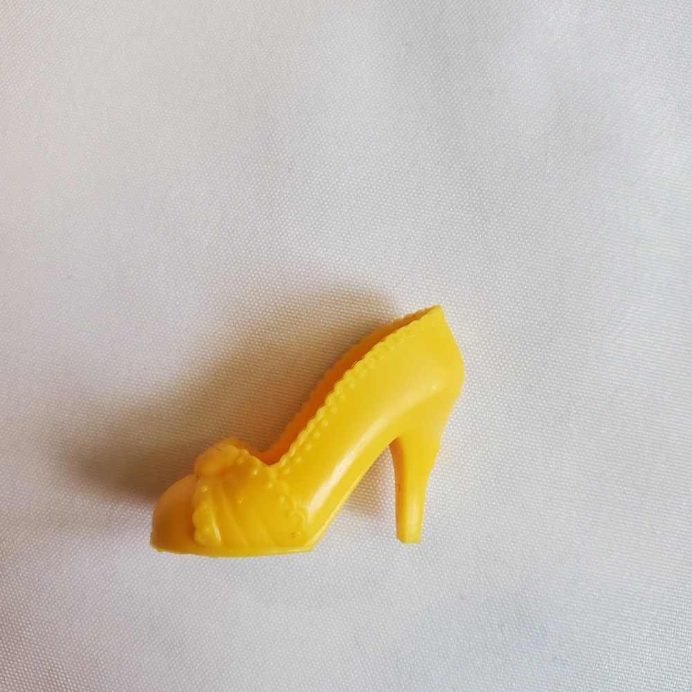 Yellow Doll Shoes Loafers heels bow‎ Slip On Kids Toy Accessory replacement shoe